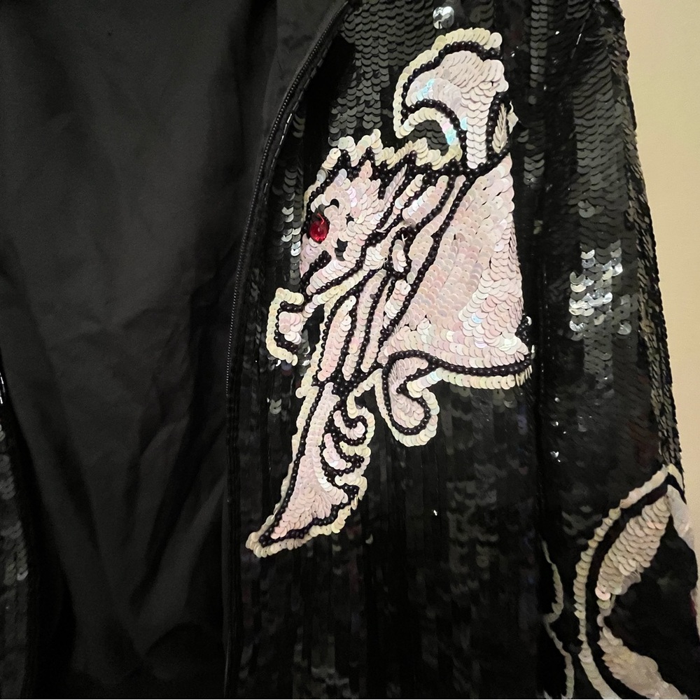 Creative Creations Black Sequined Jacket #Vintage - image 5